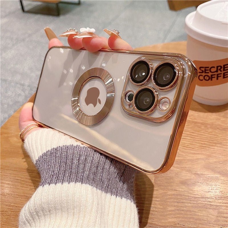 Luxus Überzogenes Stoßfestes iPhone Hülle MagSafe | Kristallklares Glas, Verbesserter Kamera-Schutz & Silikon Abdeckung