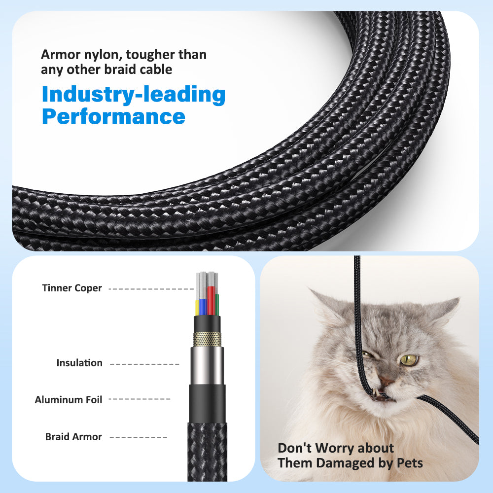 High Durability & Premium 3A Schnellladekabel Typ C für Samsung 180 Rotation Apple iPhone Kabel Realme - Phone Heaven Zone