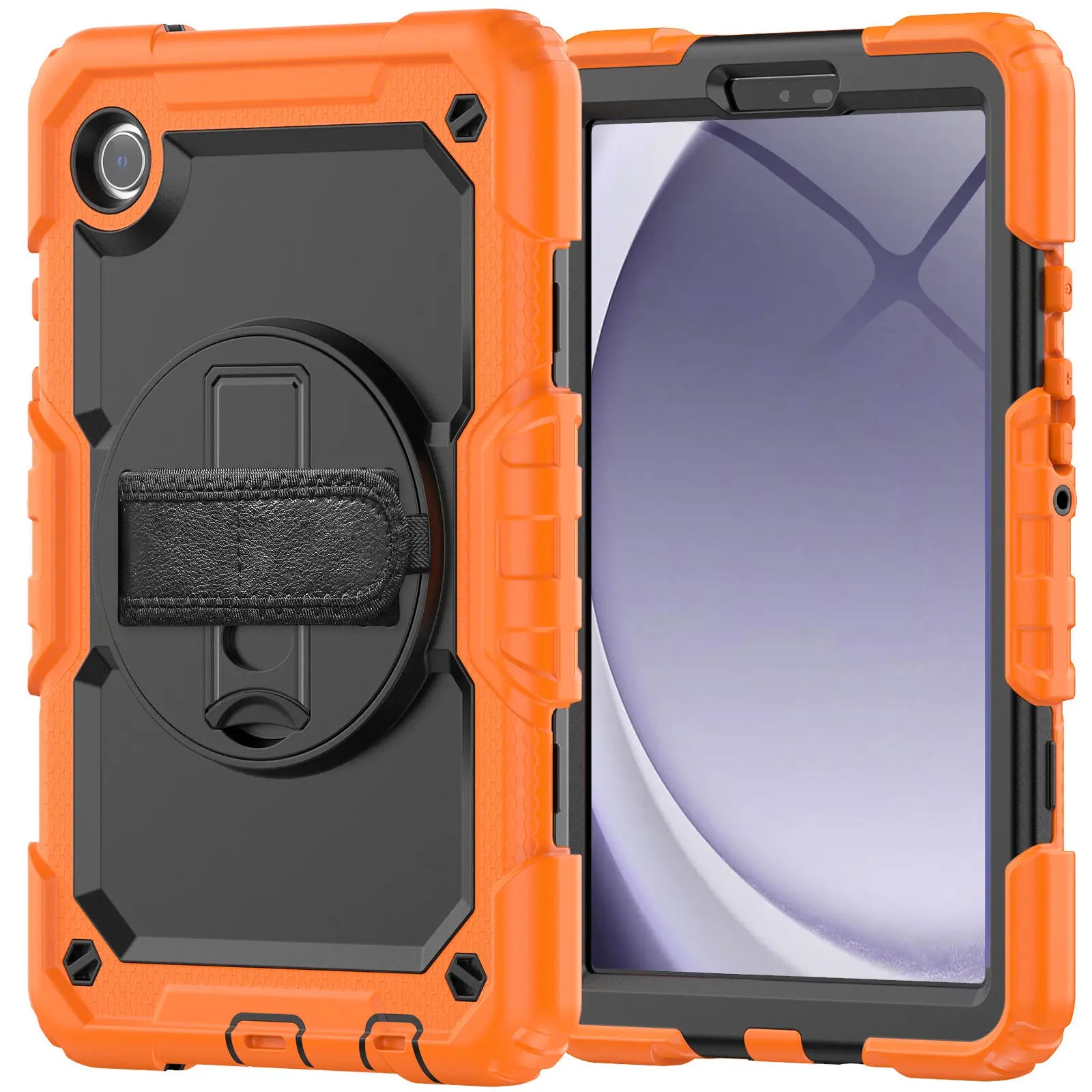 Premium Case: Apple iPad Hülle mit militärischem Schutz & Handschlaufe - Robustes Gehäuse & Cover für 10,2" 9. Gen, 9,7