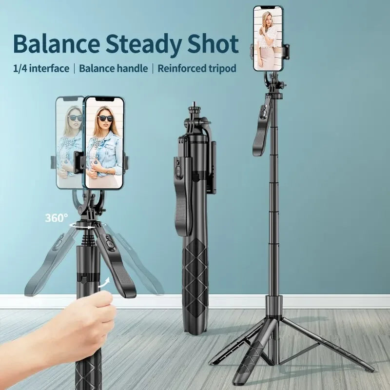 Premium kabelloser Selfie-Stick Stativ-Stand für GoPro Action  Kameras und Smartphones, stabiles Gleichgewicht für Live