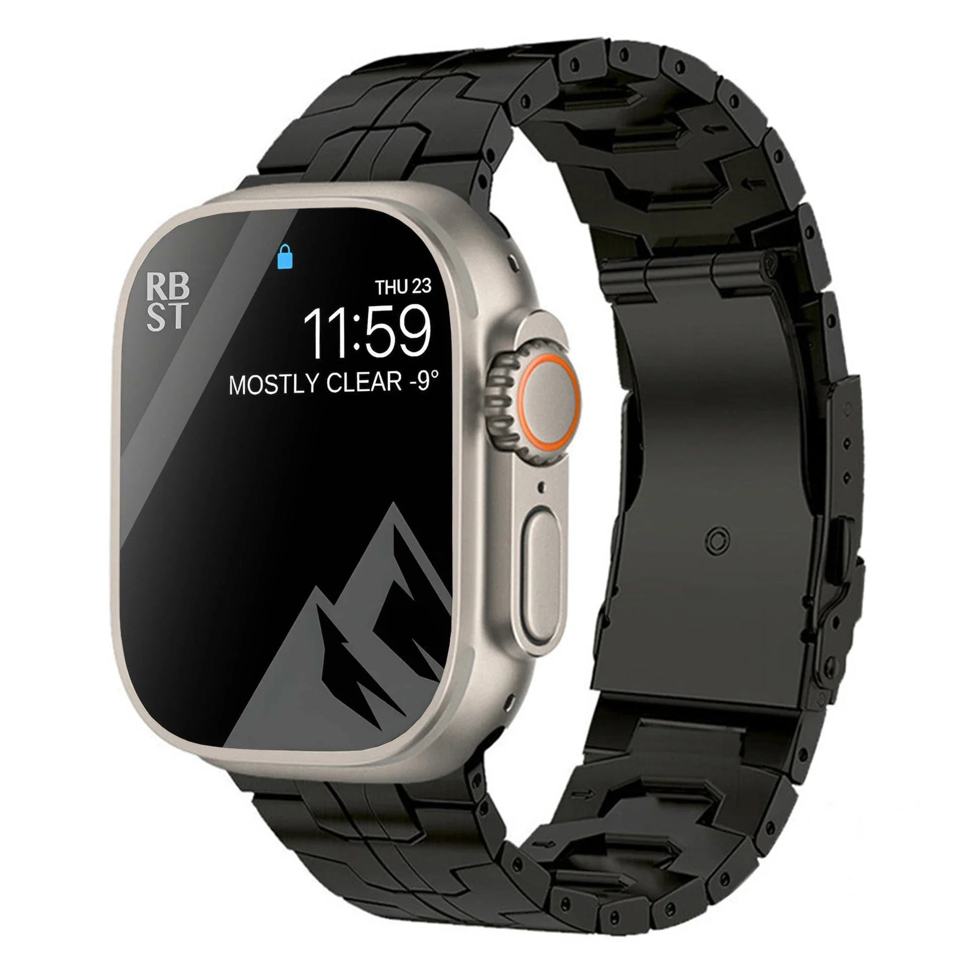 Luxus Apple Watch Armband 41mm 45mm 40mm 44mm - Herren Business Edelstahl-Armband für iWatch Serie 9 8 7  - Phone Heaven Zone