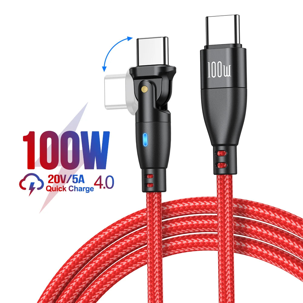 High Durability & Premium 3A Schnellladekabel Typ C für Samsung 180 Rotation Apple iPhone Kabel Realme - Phone Heaven Zone