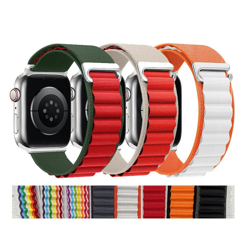 Armband für Apple Watch Serie 10/9/8/7/6/5/4/3/2/1 & Ultra 2/1, SE: 2024, 2023, 2022, 2021, 2020, 2019,  | Alpin Loop Premium