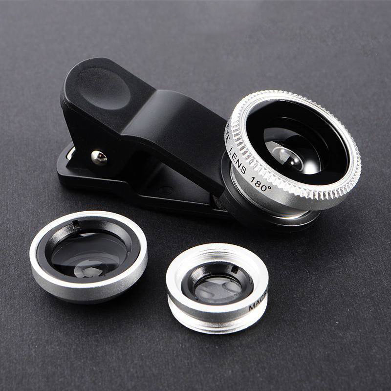 Hochwertiges 2-in-1 Universal-Clip 37mm Handyobjektiv: 0,45x 49UV Super-Weitwinkel + Makro HD, für Smartphones |