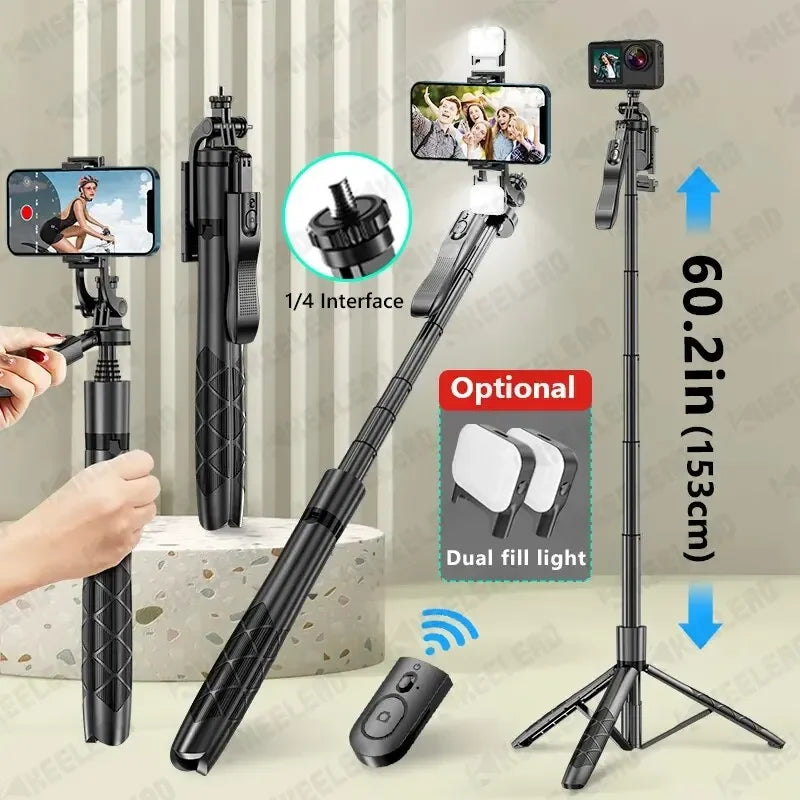 Premium kabelloser Selfie-Stick Stativ-Stand für GoPro Action  Kameras und Smartphones, stabiles Gleichgewicht für Live