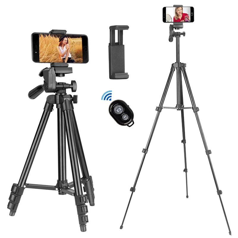 NA-3120 Telefon Stativ 40 Zoll für Gopro iPhone Samsung Xiaomi Huawei - Hochwertiges Aluminium Reise Tripode Par