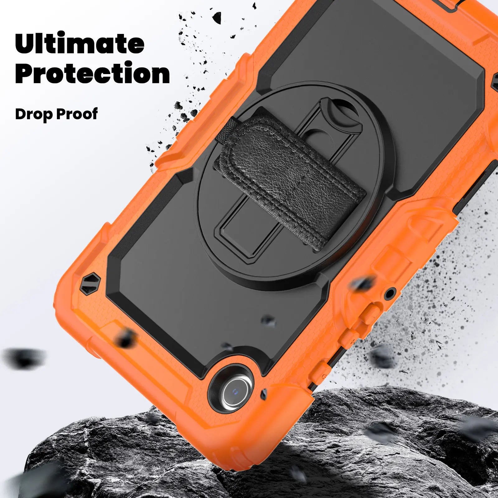 Premium Case: Apple iPad Hülle mit militärischem Schutz & Handschlaufe - Robustes Gehäuse & Cover für 10,2" 9. Gen, 9,7