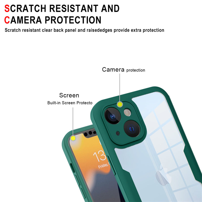 High-Quality Transparent 360-Degree Silicone Protection iPhone Case with MagSafe | 360-Degree Protection and Camera Lens Cover for Apple iPhone 16/16e, 15, 14, 13, 12 Pro Max, Pro, Plus & Mini Cover | Armor Case and Bumper Cover | Premium Phone Case