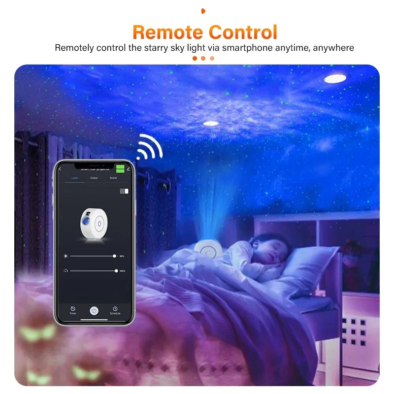 Premium Sterne-Projektor Licht: Buntes Nebelwolken-Nachtlicht, Dynamisches Galaxien-Sternennachtlicht für Schlafzimmer, Spielzimmer