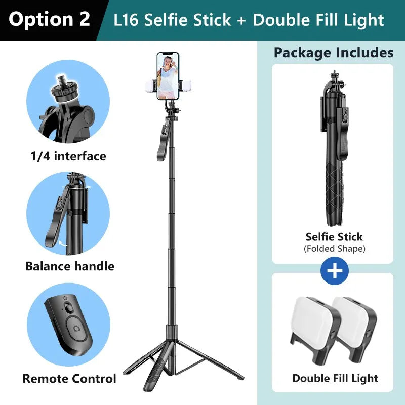 Premium kabelloser Selfie-Stick Stativ-Stand für GoPro Action  Kameras und Smartphones, stabiles Gleichgewicht für Live