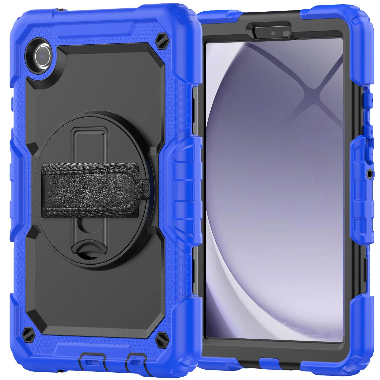 Premium Case: Apple iPad Hülle mit militärischem Schutz & Handschlaufe - Robustes Gehäuse & Cover für 10,2" 9. Gen, 9,7