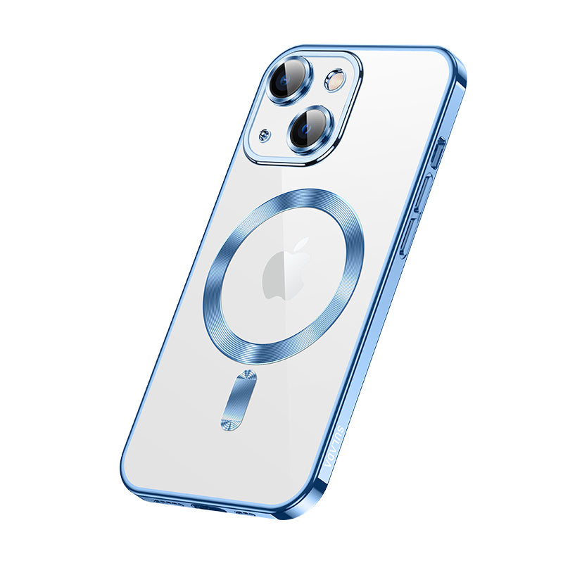 Luxury Ultra-Thin iPhone Case with MagSafe: 360° Full Metal and Glass Protection, Magnetic Adsorption | Shockproof with Glass Lens Camera Protection | Stylish Phone Cover for Apple iPhone 16/16e, 15, 14, 13, 12 Pro Max, Pro, Plus & Mini
