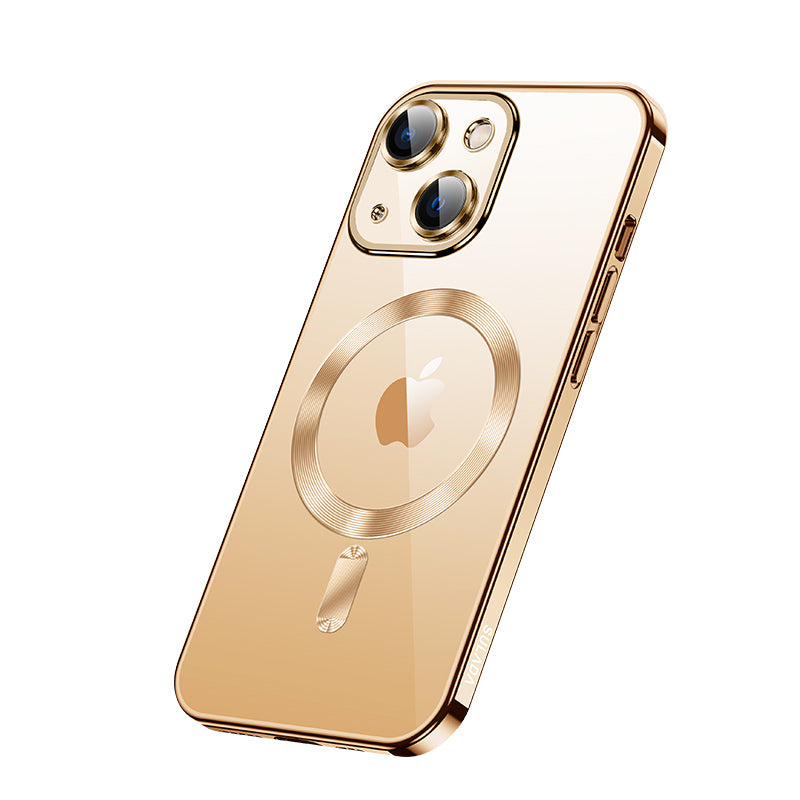 Luxury Ultra-Thin iPhone Case with MagSafe: 360° Full Metal and Glass Protection, Magnetic Adsorption | Shockproof with Glass Lens Camera Protection | Stylish Phone Cover for Apple iPhone 16/16e, 15, 14, 13, 12 Pro Max, Pro, Plus & Mini