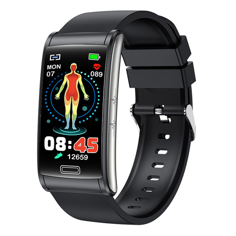 Hochwertiges, nicht-invasives Blutzucker-EKG + PPG Gesundheits-Smart-Armband | IP68 Wasserdichte Sport-Smartwatch für Männer