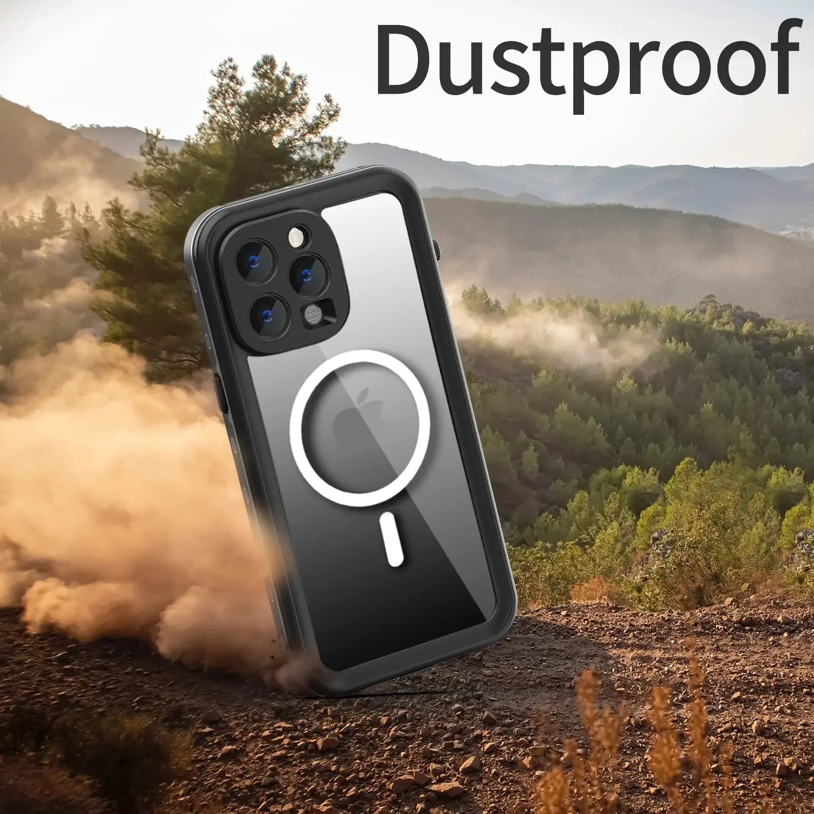 Premium IP68 Waterproof Magnetic Case with MagSafe for Apple iPhone 16/16e, 15, 14, 13, 12 Pro Max, Pro, Plus & Mini: 360° Full Protection Case, Military Armor Design | Dustproof, Shockproof Cover with Camera Protection | Ideal for Diving and Swimming