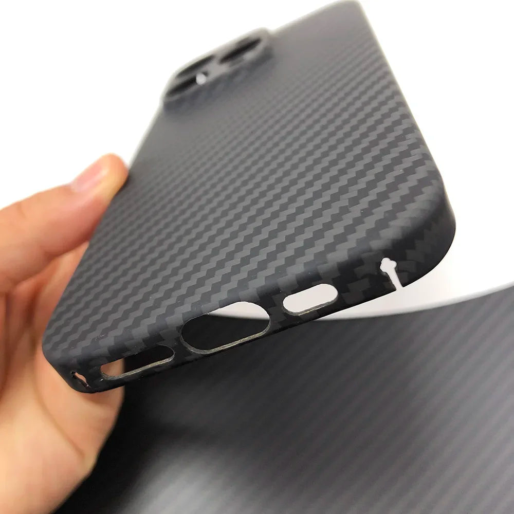 Premium Apple iPhone Case | MagSafe Compatible, Camera Lens Protection, Screen Protection | Ultra Thin, Shockproof, Magnetic, Full All-Around Protection Cover – Carbon Fiber Texture, Soft TPU, Lightweight, Waterproof, Anti-Scratch, Anti-Fingerprint