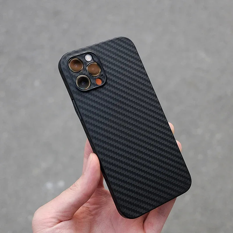 Premium Apple iPhone Case | MagSafe Compatible, Camera Lens Protection, Screen Protection | Ultra Thin, Shockproof, Magnetic, Full All-Around Protection Cover – Carbon Fiber Texture, Soft TPU, Lightweight, Waterproof, Anti-Scratch, Anti-Fingerprint