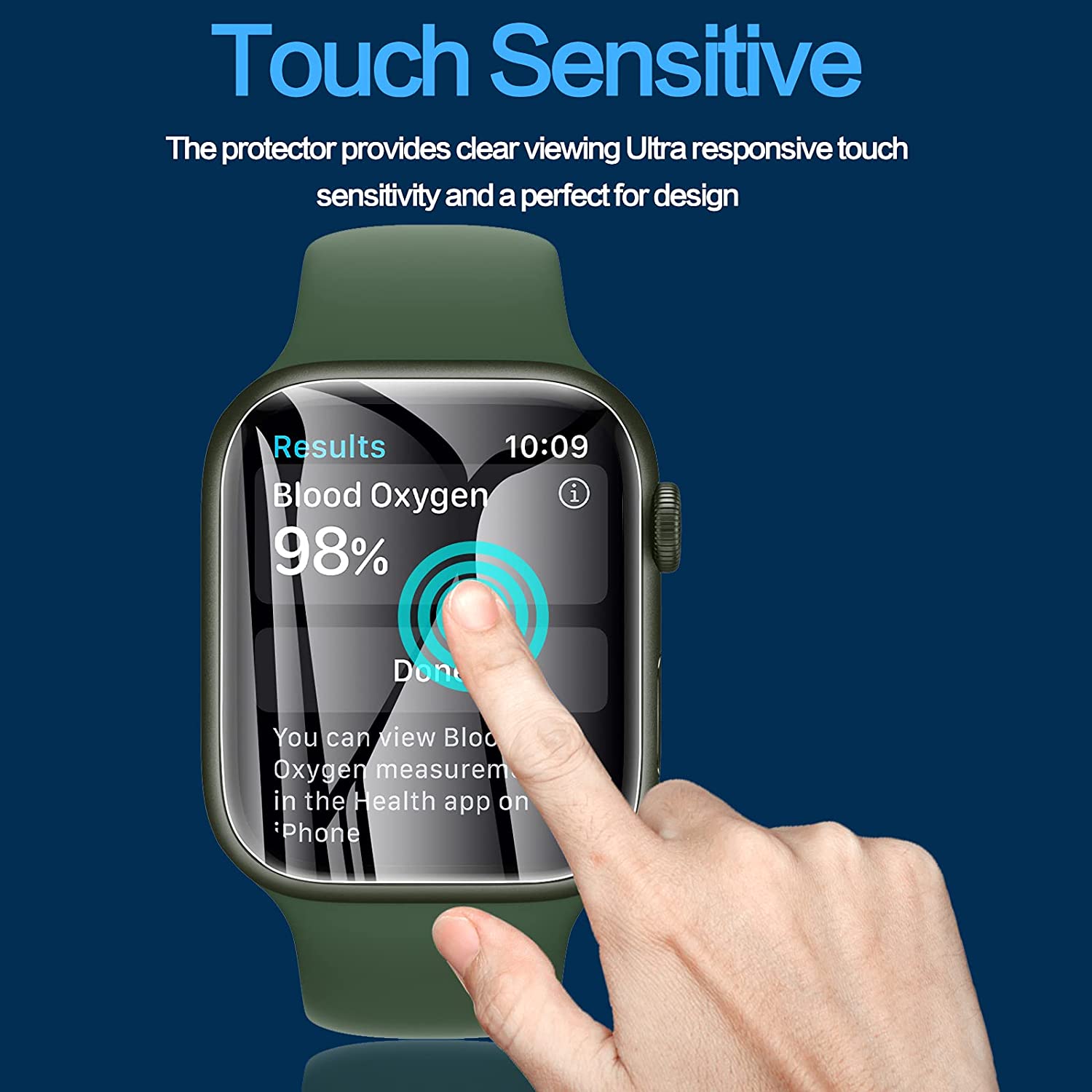 Displayschutzfolie für Apple Watch 44mm 40mm 45mm 41mm 38mm 42mm iWatch 6 SE 5 4 | Hochwertige HD Glasfolie, Schutzfilm