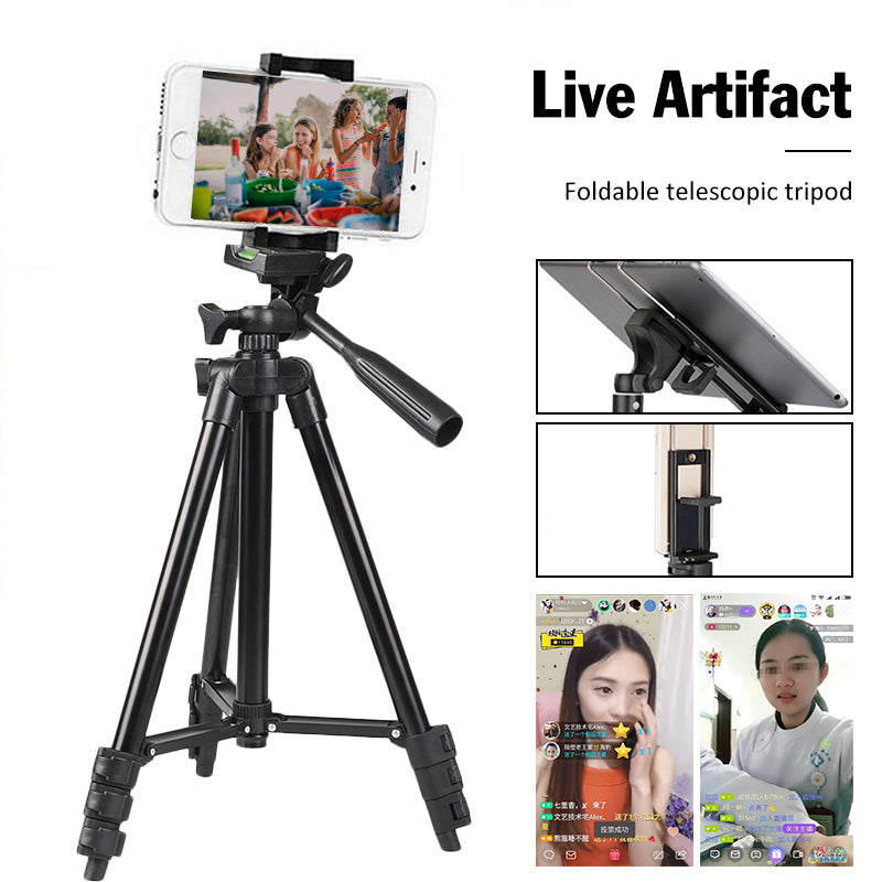 NA-3120 Telefon Stativ 40 Zoll für Gopro iPhone Samsung Xiaomi Huawei - Hochwertiges Aluminium Reise Tripode Par
