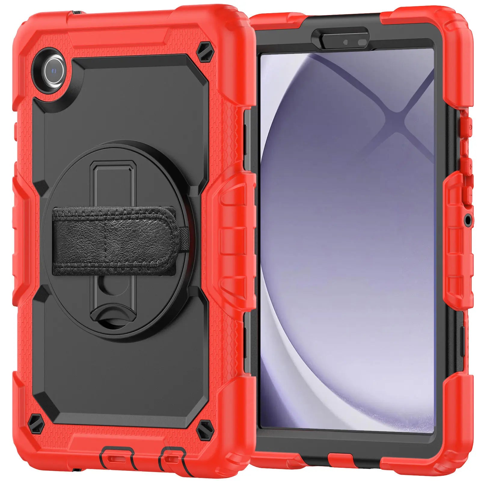 Premium Case: Apple iPad Hülle mit militärischem Schutz & Handschlaufe - Robustes Gehäuse & Cover für 10,2" 9. Gen, 9,7
