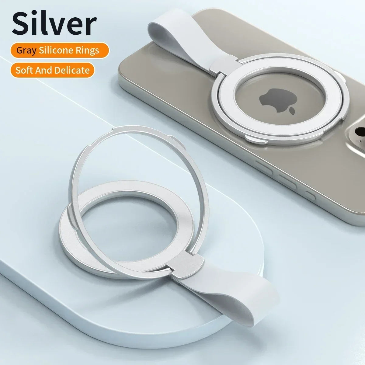 Hochwertiger Magnetischer Handy-Ringhalter für MagSafe, Telefonständer mit Riemen: Kompatibel mit Apple iPhone 15/14/13/12