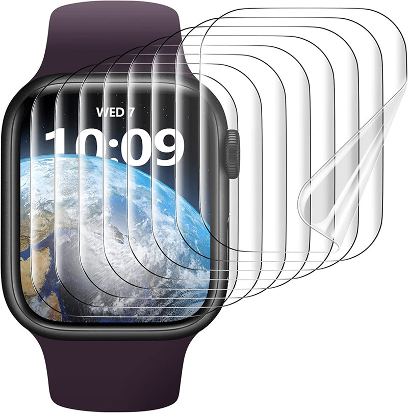 Displayschutzfolie für Apple Watch 44mm 40mm 45mm 41mm 38mm 42mm iWatch 6 SE 5 4 | Hochwertige HD Glasfolie, Schutzfilm