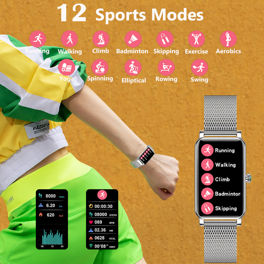 Premium Luxury Smartwatch for Women with Full Touch Screen, Bluetooth Calling, Waterproof IP67, Fitness & Health Tracker, Elegant Sport Design – Stylish Smart Watch for Daily Wear – Compatible with iOS & Android Smartphones – Limited Edition