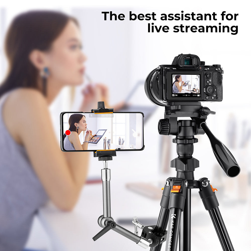NA-3120 Telefon Stativ 40 Zoll für Gopro iPhone Samsung Xiaomi Huawei - Hochwertiges Aluminium Reise Tripode Par