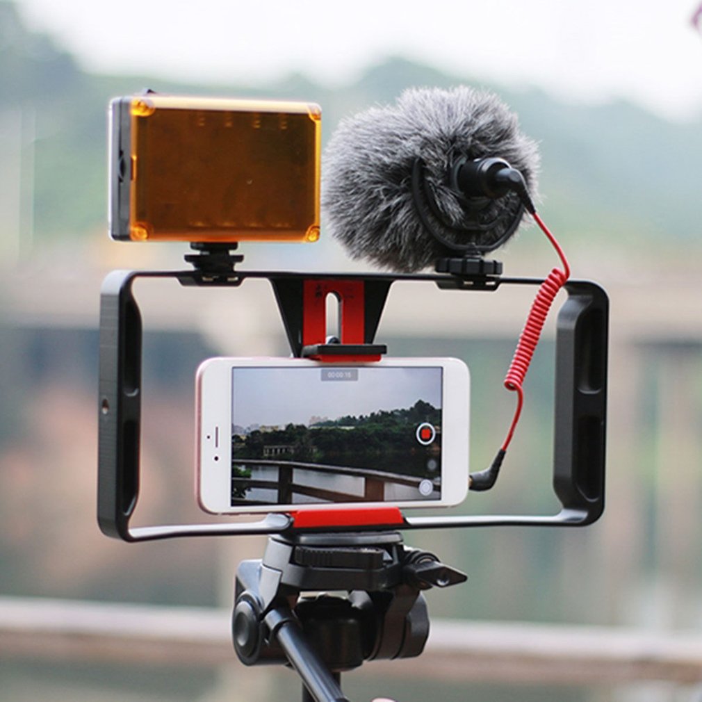 Kamera-Käfig Stabilisator für Smartphones: Filmproduktion Rig & Handgriff Halterung | Premium und Android - Phone Heaven Zone