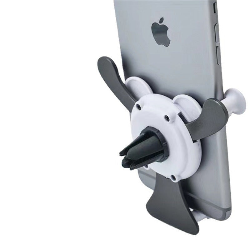 Hochwertiges Schwerkraft Auto Telefonhalter Air Vent Clip mit Lächeln Gesicht Mobilhalterung für Apple iPhone 15/14/13/12