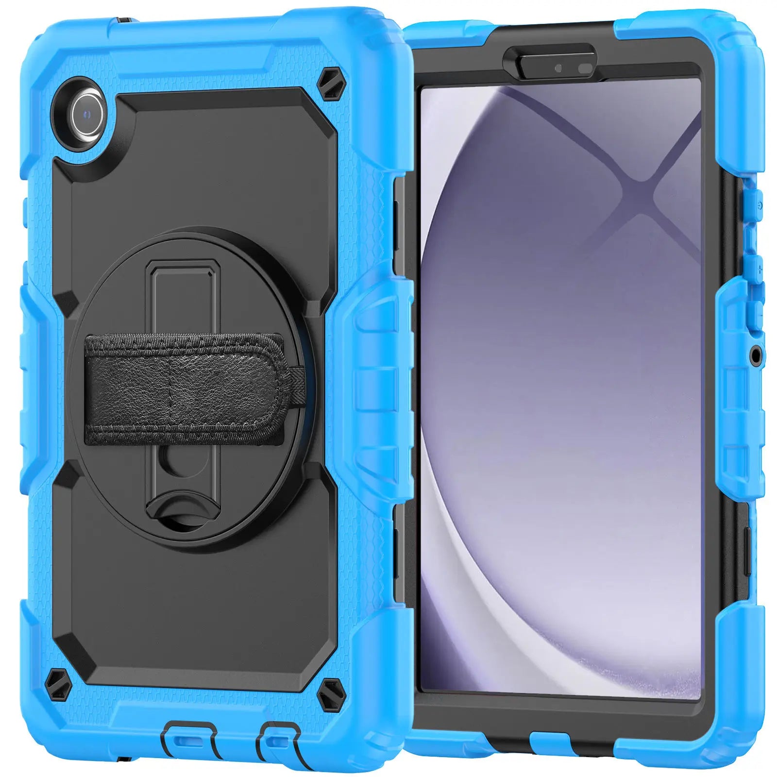 Premium Case: Apple iPad Hülle mit militärischem Schutz & Handschlaufe - Robustes Gehäuse & Cover für 10,2" 9. Gen, 9,7