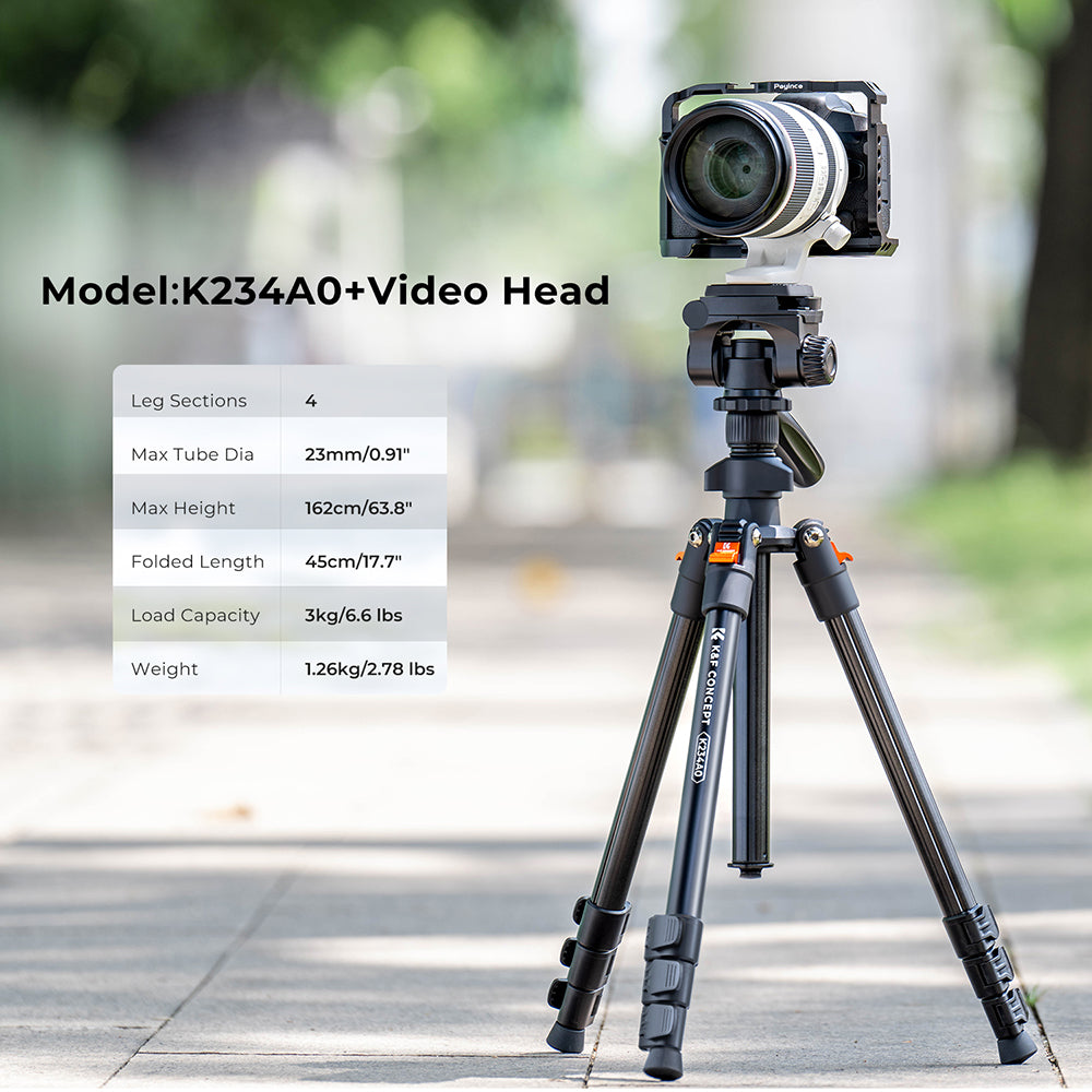 NA-3120 Telefon Stativ 40 Zoll für Gopro iPhone Samsung Xiaomi Huawei - Hochwertiges Aluminium Reise Tripode Par